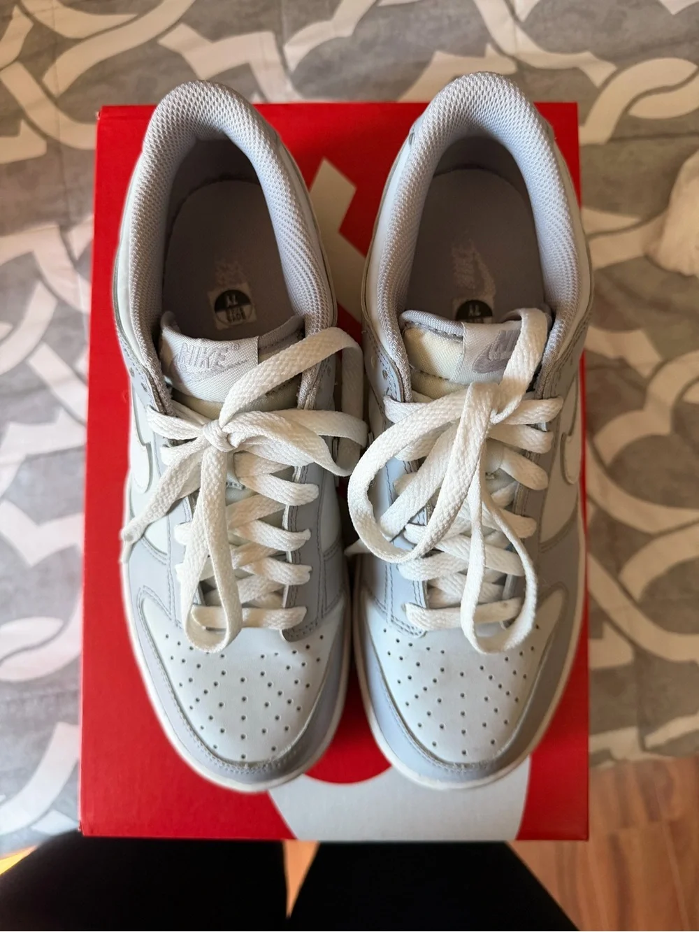 Grade-School Dunk Low light smoke gray size 7Y